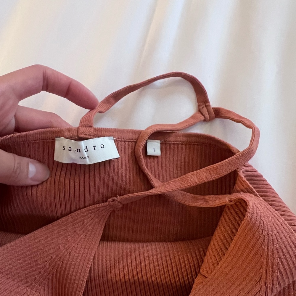 😍Sandro! Rust Tank Top Like New Size Small - Picture 3 of 3